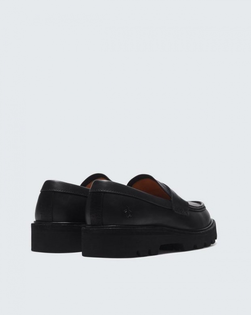 Rag & Bone RB - Leder Penny Halbschuhe Herren Schwarz | 704126-UQJ