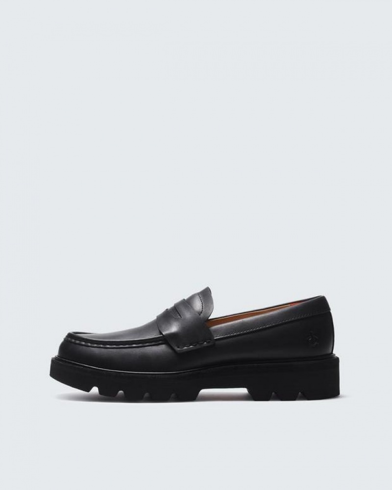 Rag & Bone RB - Leder Penny Halbschuhe Herren Schwarz | 704126-UQJ