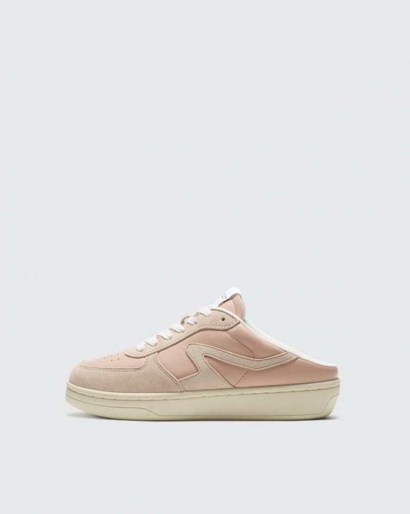 Rag & Bone Retro Court Mule - Leder Slip On Sneakers Damen Rosa | 970635-MBO