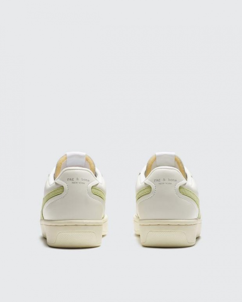 Rag & Bone Retro Court - Leder Low Sneakers Damen Pistachio | 593407-DSQ