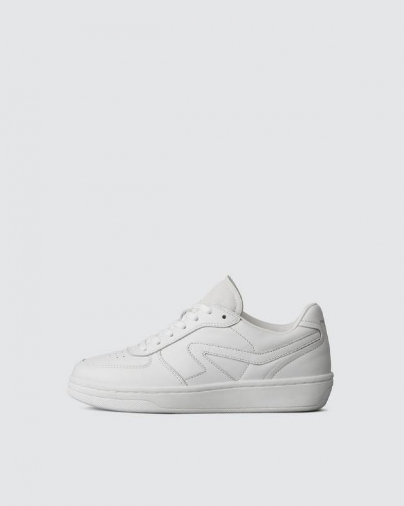 Rag & Bone Retro Court - Leder Low Sneakers Damen Weiß | 460958-UZK