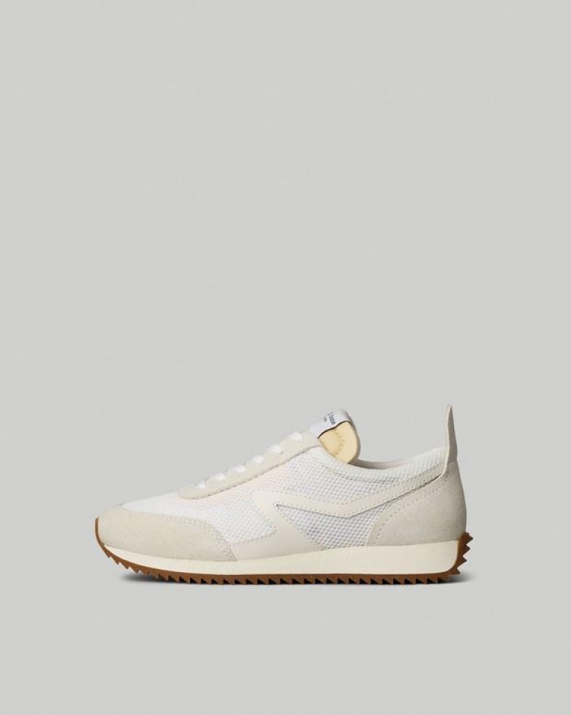 Rag & Bone Retro Runner - Mesh Low Sneakers Damen Off Wht | 905384-ZUC