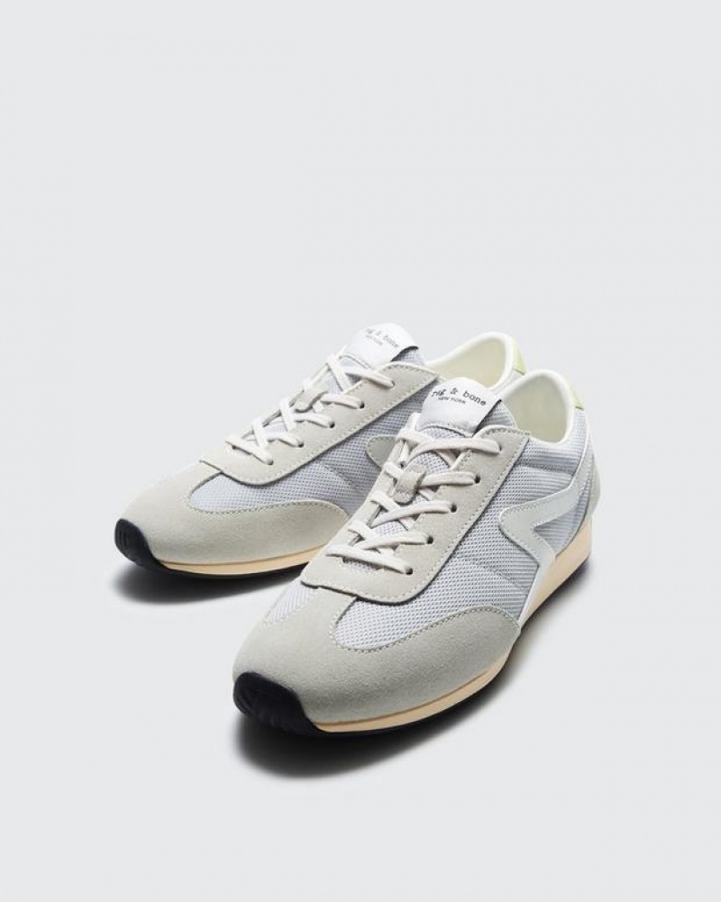 Rag & Bone Retro Runner - Wildleder Low Sneakers Damen Grau | 750893-YHA