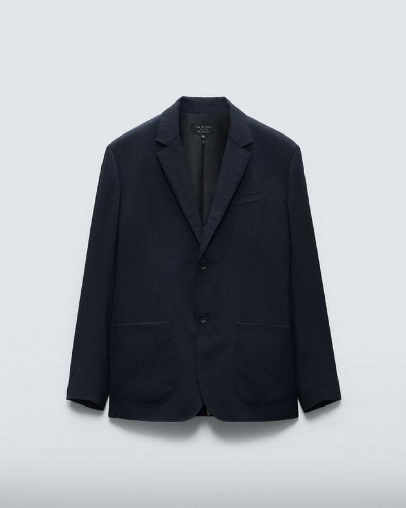 Rag & Bone Shift Wolle Relaxed Fit Blazer Herren Navy | 539648-MKZ