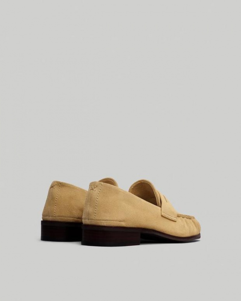 Rag & Bone Sid - Wildleder Penny Flache Schuhe Damen Dune Suede | 026839-CRW