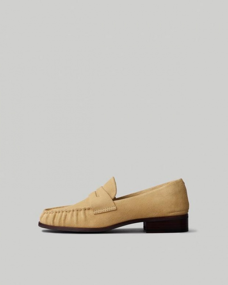 Rag & Bone Sid - Wildleder Penny Flache Schuhe Damen Dune Suede | 026839-CRW