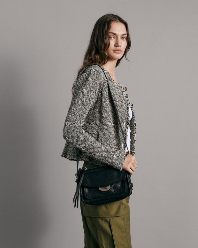 Rag & Bone Small Field Kuriertasche Damen Schwarz | 953728-UFW