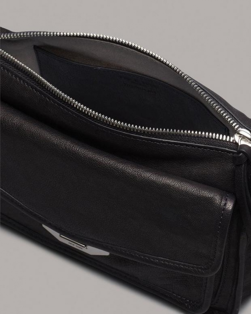 Rag & Bone Small Field Kuriertasche Damen Schwarz | 953728-UFW