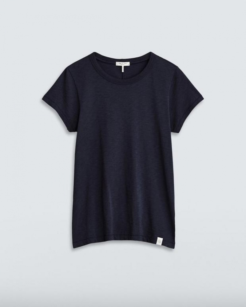 Rag & Bone The Slub Tee Organic Pima Baumwoll T-Shirt Damen Salute | 187306-ZPQ