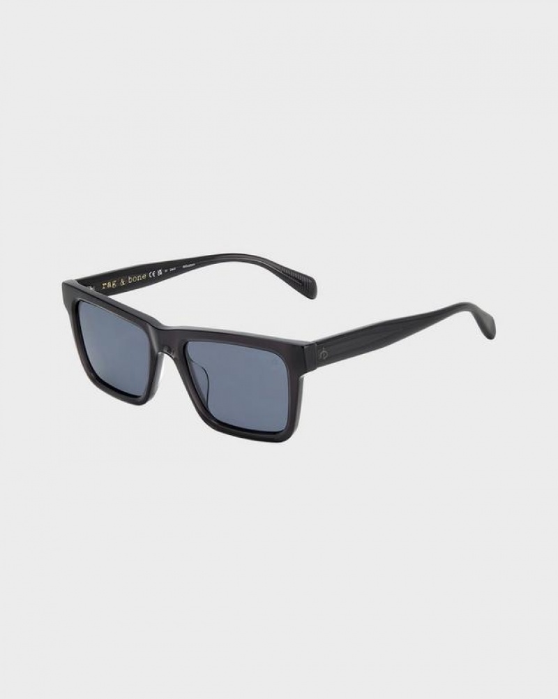 Rag & Bone Warren Rectangular Sonnenbrille Herren Grau | 032475-WBC