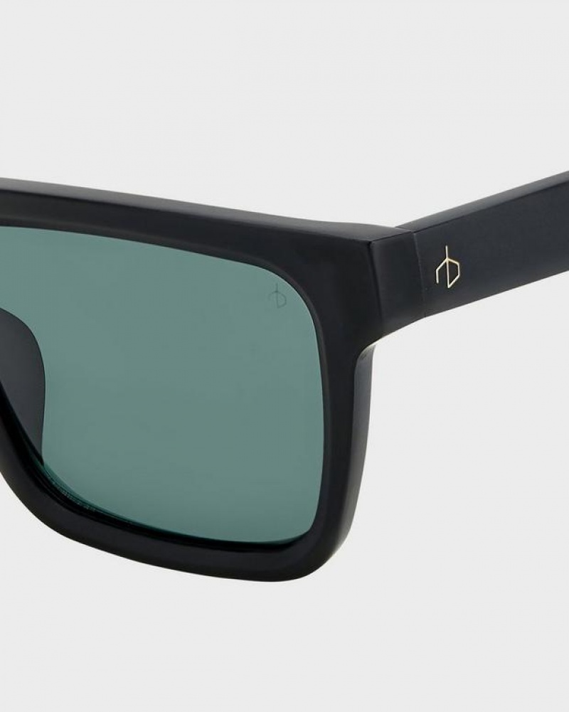 Rag & Bone Warren Rectangular Sonnenbrille Herren Schwarz | 390816-SNG