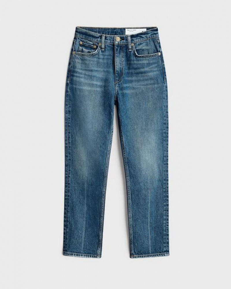 Rag & Bone Wren Ankle Gerade High-Rise Vintage Stretch Jeans Damen Huntley | 930751-YWM