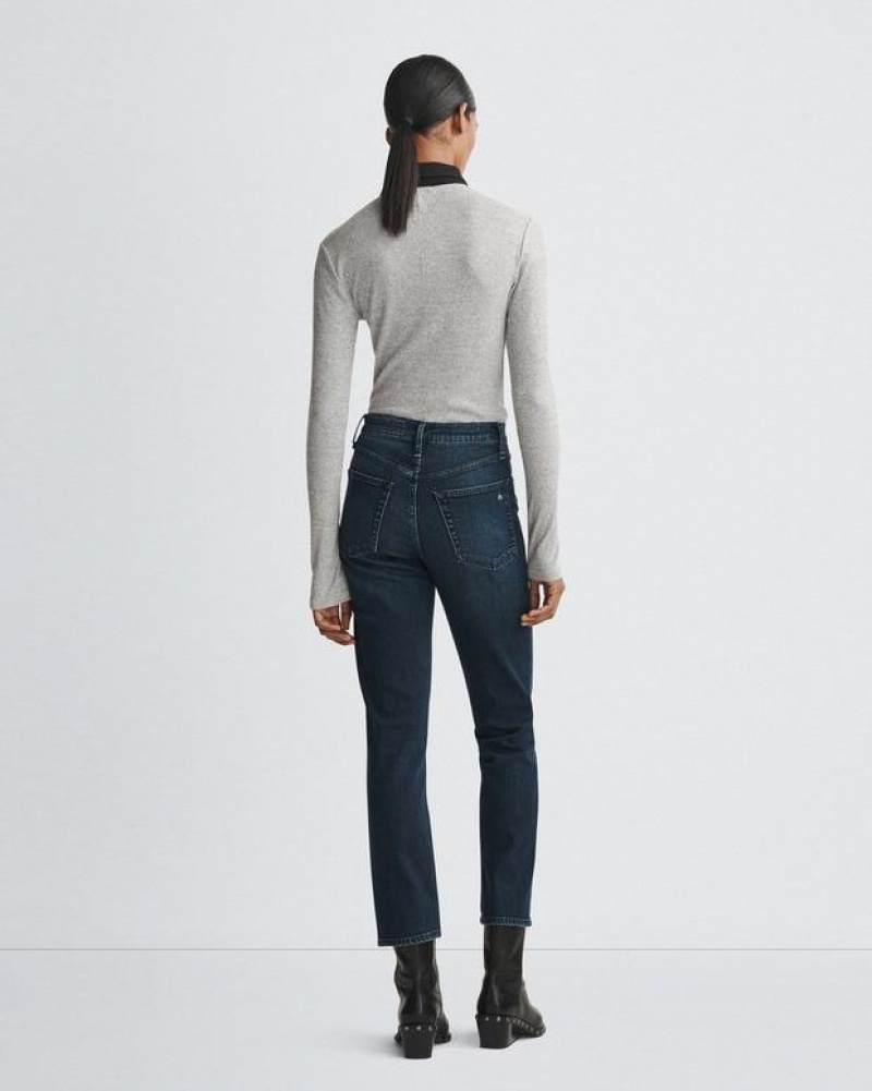 Rag & Bone Wren Ankle Slim High-Rise Vintage Stretch Jeans Damen Ella | 041978-ETZ