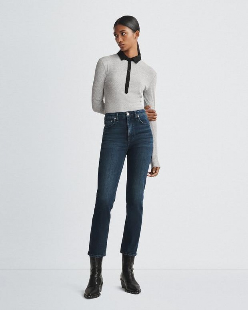 Rag & Bone Wren Ankle Slim High-Rise Vintage Stretch Jeans Damen Ella | 041978-ETZ