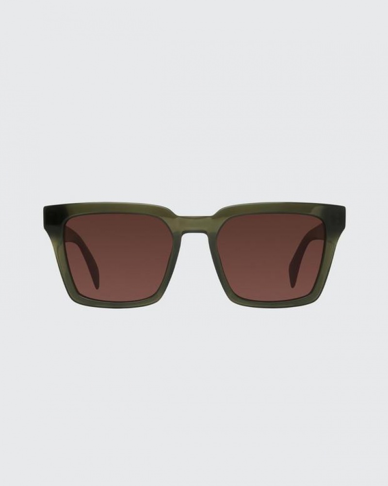 Rag & Bone Zander Square Sonnenbrille Herren Grün | 149238-TLJ